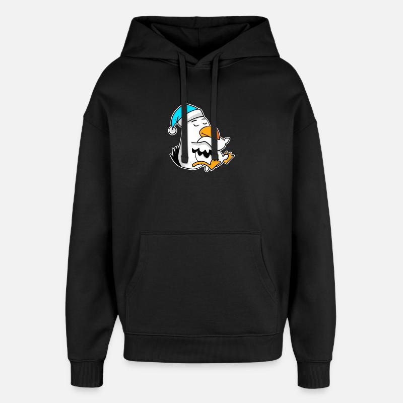 Albatros Oiseau mouette - Sweat à capuche unisexe Stanley/Stella Oversized - noir
