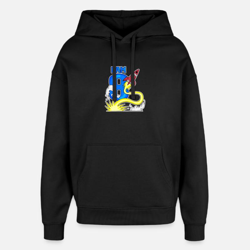 Garçon de 8 ans - Sweat à capuche unisexe Stanley/Stella Oversized - noir