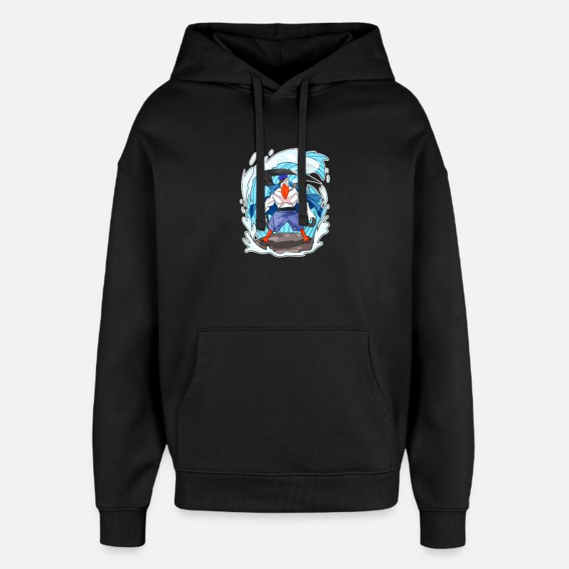 Mouette - Sweat à capuche unisexe Stanley/Stella Oversized - noir