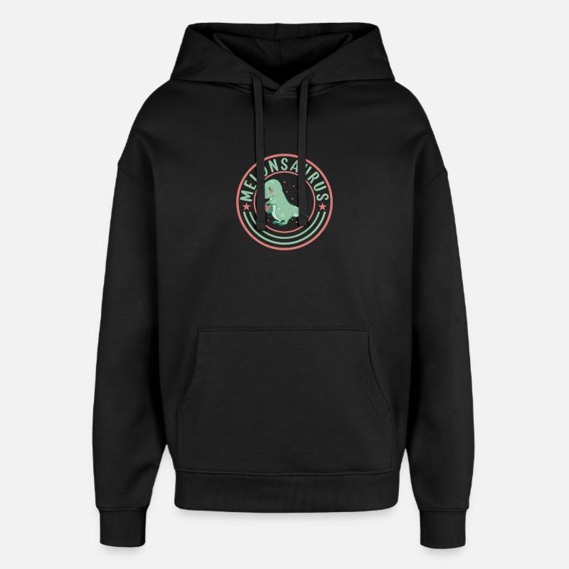 Pastèque pastèque végétarienne T Rex - Sweat à capuche unisexe Stanley/Stella Oversized - noir