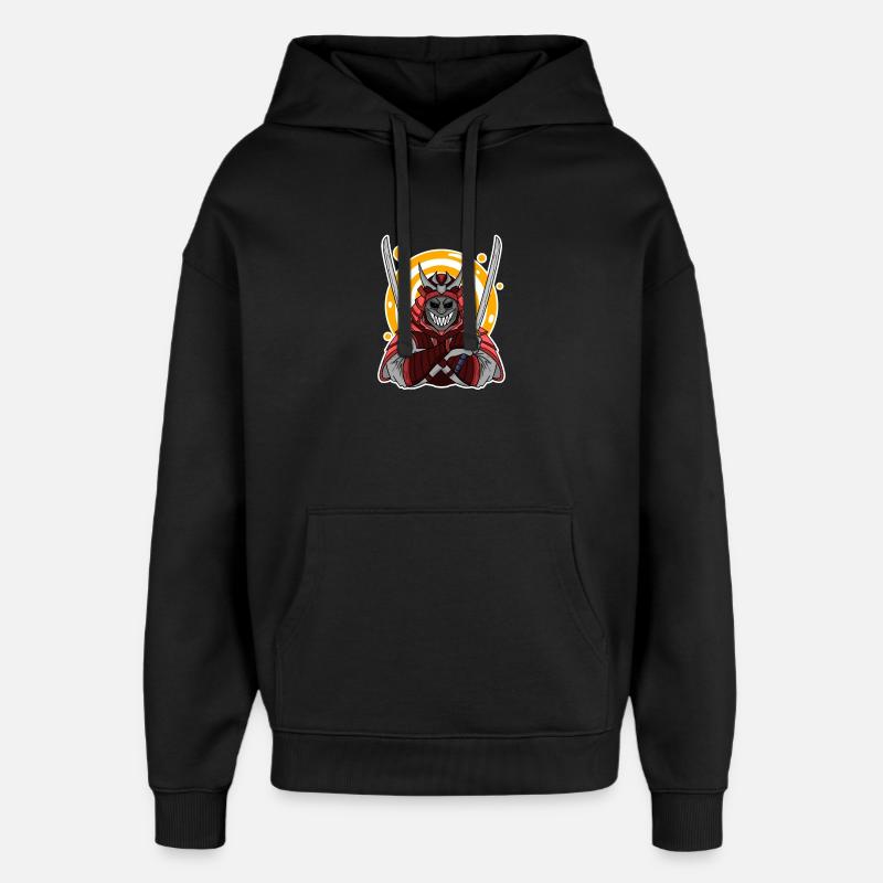 Motif de samouraï - Sweat à capuche unisexe Stanley/Stella Oversized - noir