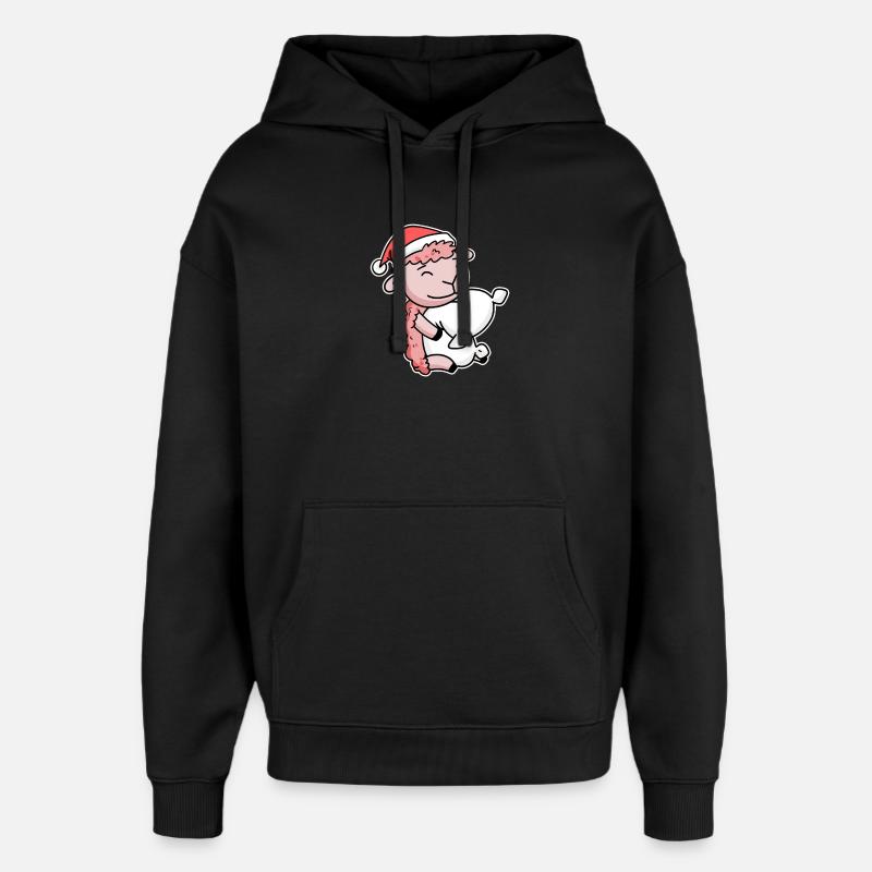 Moutons Noël Sommeil Sommeil Sommeil - Sweat à capuche unisexe Stanley/Stella Oversized - noir