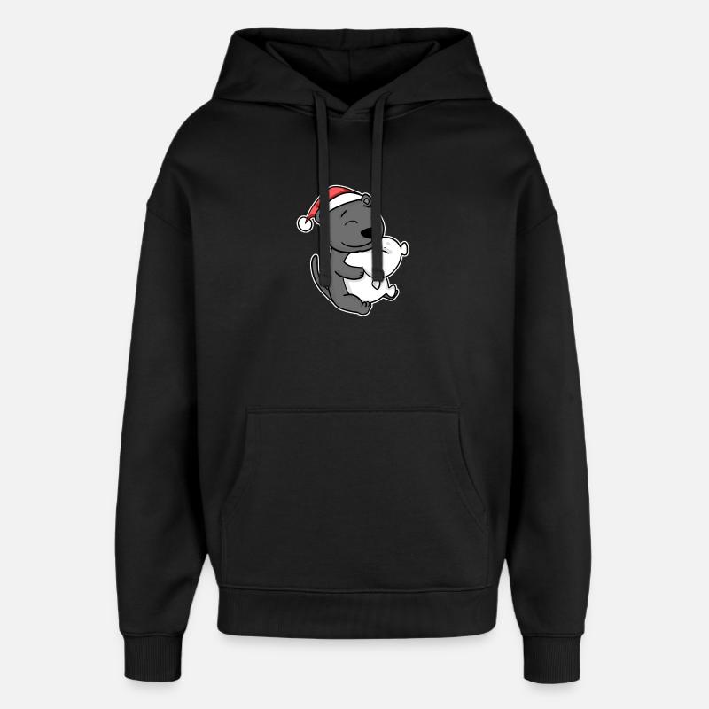 Black Panther Noël Sommeil Sommeil - Sweat à capuche unisexe Stanley/Stella Oversized - noir