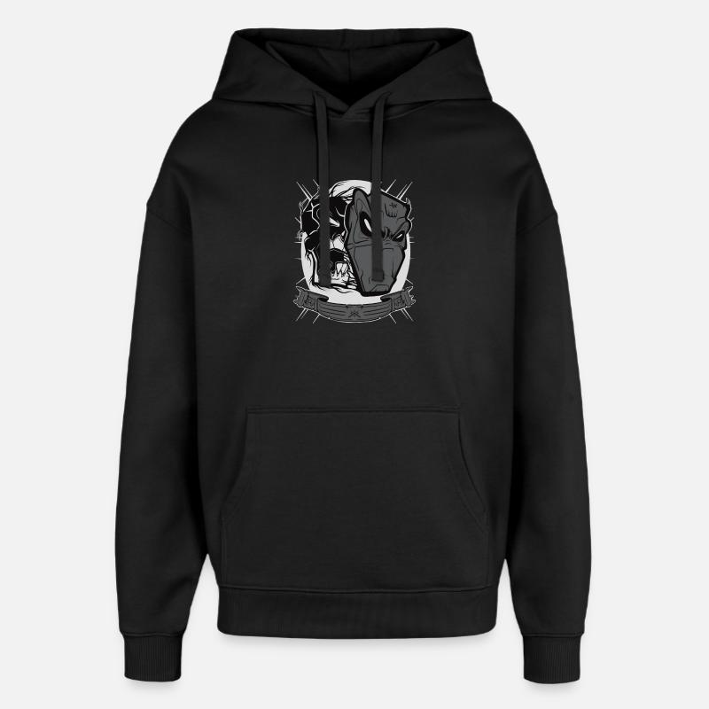 Devil mask - Oversized Unisex Hoodie by Stanley/Stella - black