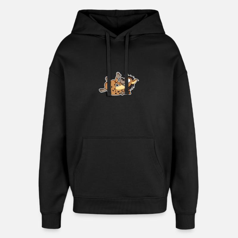 hyène - Sweat à capuche unisexe Stanley/Stella Oversized - noir