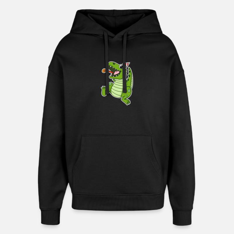 Dino Party - Sweat à capuche unisexe Stanley/Stella Oversized - noir