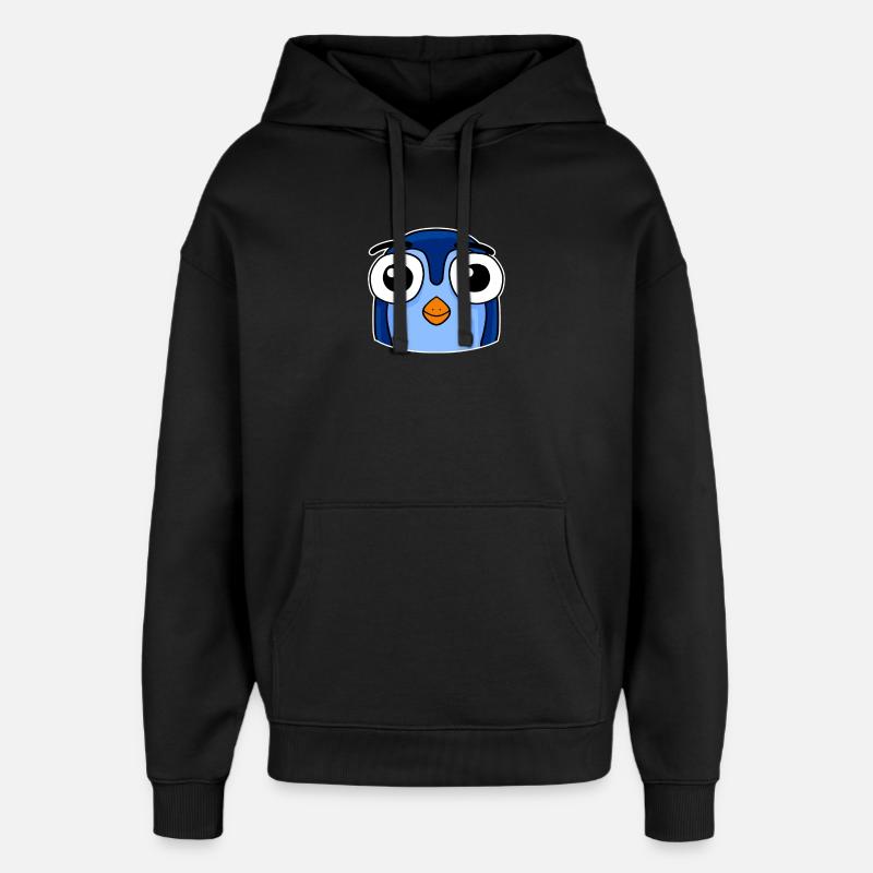 Penguin Head - Oversized Unisex Hoodie by Stanley/Stella - black
