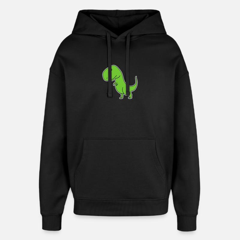 Dinosaure Vert - Sweat à capuche unisexe Stanley/Stella Oversized - noir