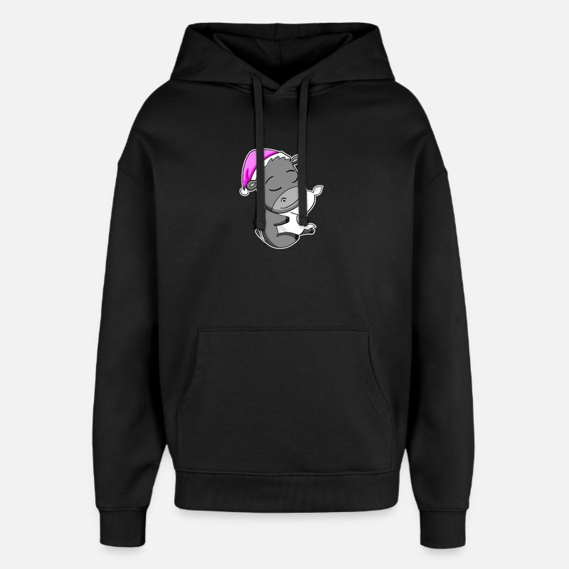 Âne - Sweat à capuche unisexe Stanley/Stella Oversized - noir