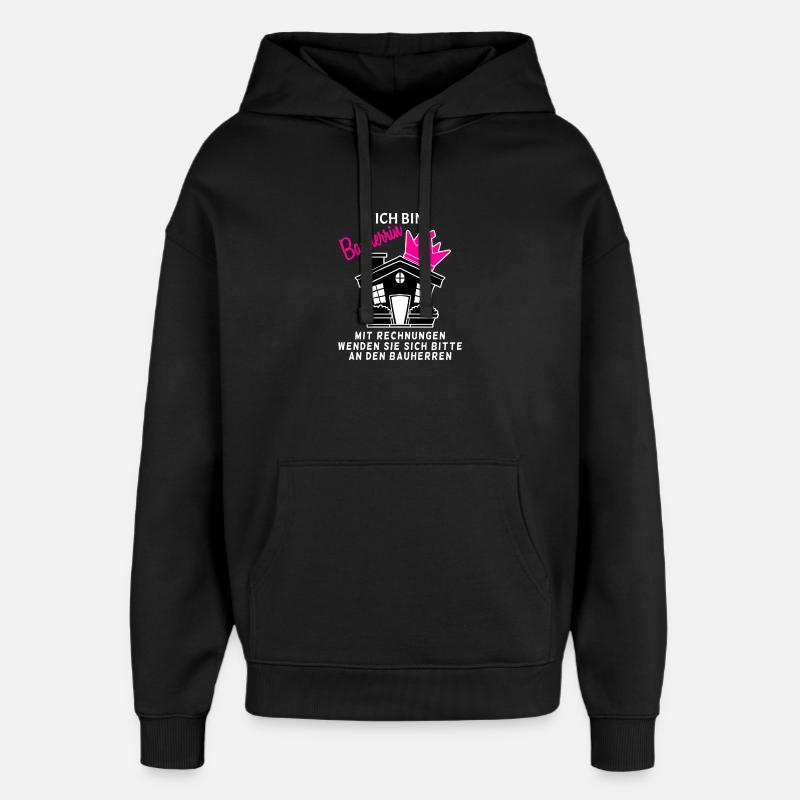 Bauherrin Geschenk - Oversized Unisex Hoodie von Stanley/Stella - Schwarz