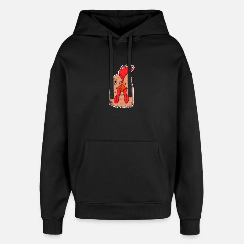 Tête de poulet - Sweat à capuche unisexe Stanley/Stella Oversized - noir