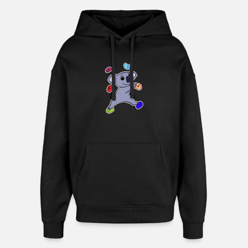 Climbing Koala - Oversized Unisex Hoodie von Stanley/Stella - Schwarz