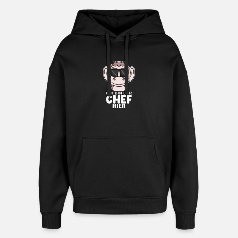 Cool Affe Chef Spruch Sonnenbrille - Oversized Unisex Hoodie von Stanley/Stella - Schwarz