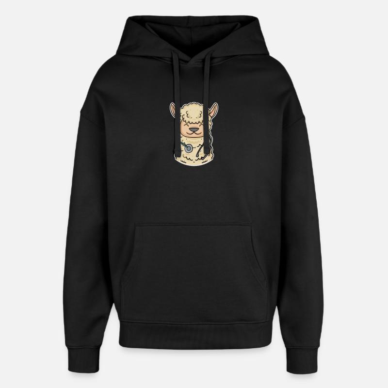 Médecin Alpaga - Sweat à capuche unisexe Stanley/Stella Oversized - noir