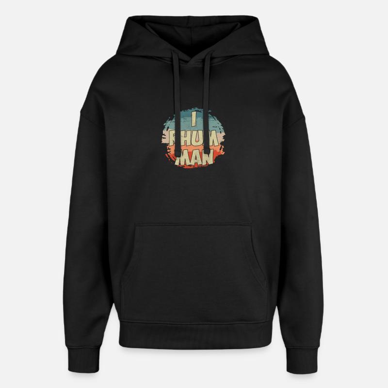 I rhum man - Sweat à capuche unisexe Stanley/Stella Oversized - noir