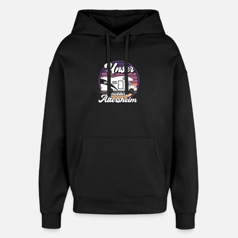 CAMPING-CAR MOBILE DESIGN EXTÉRIEUR - Sweat à capuche unisexe Stanley/Stella Oversized - noir