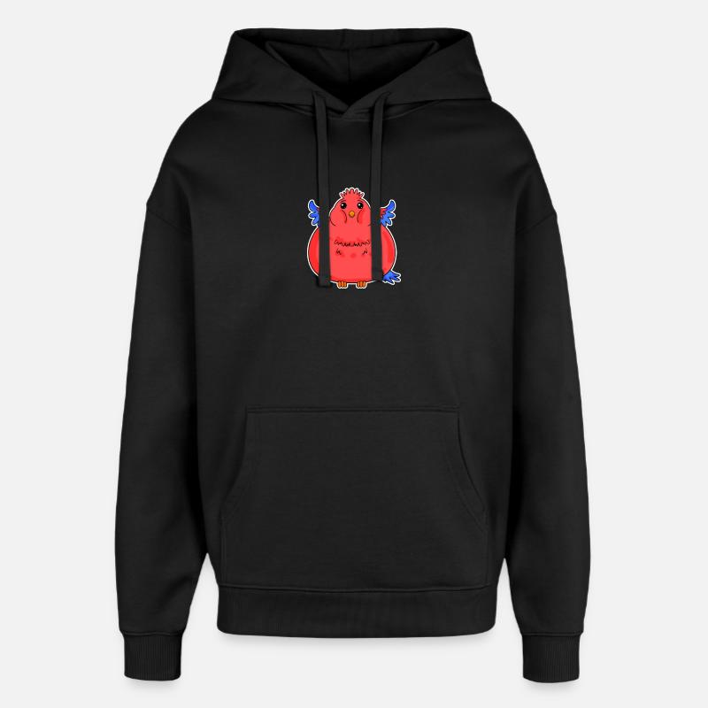 Fat Funny Parrot Dick - Oversized Unisex Hoodie by Stanley/Stella - black