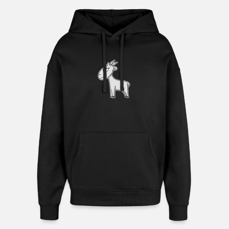 Chèvre - Sweat à capuche unisexe Stanley/Stella Oversized - noir