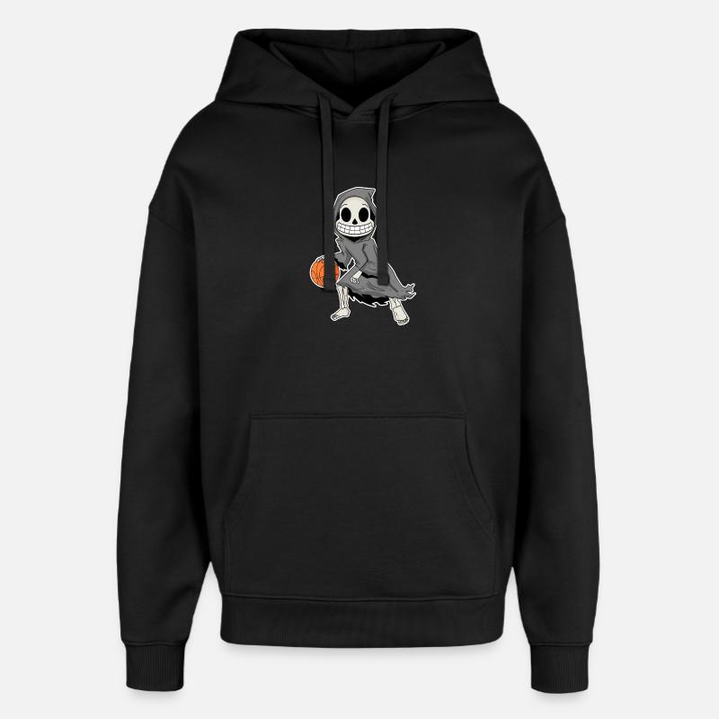 Grim Reaper joue au basket-ball - Sweat à capuche unisexe Stanley/Stella Oversized - noir