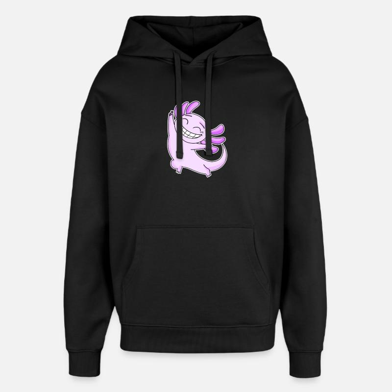 Joyeux Axolotl - Sweat à capuche unisexe Stanley/Stella Oversized - noir