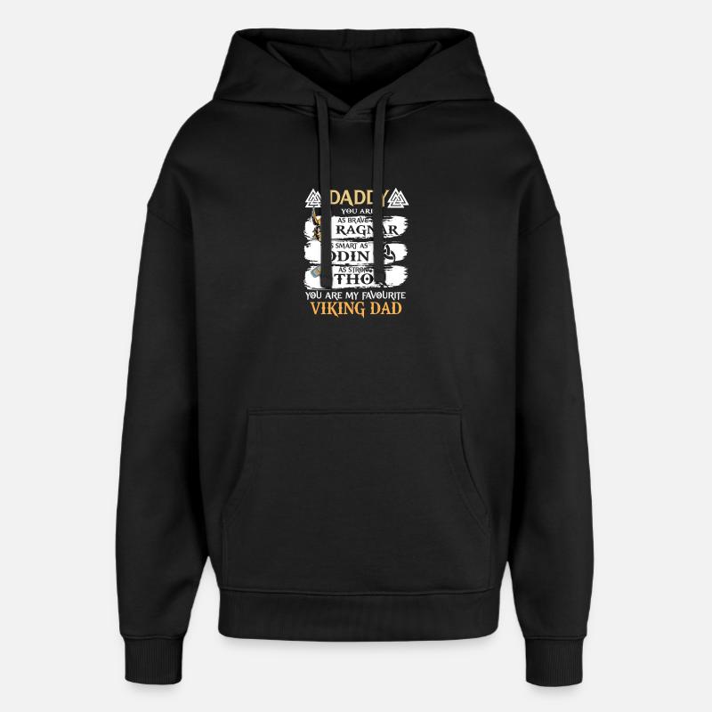 Wikinger Vater - Oversized Unisex Hoodie von Stanley/Stella - Schwarz