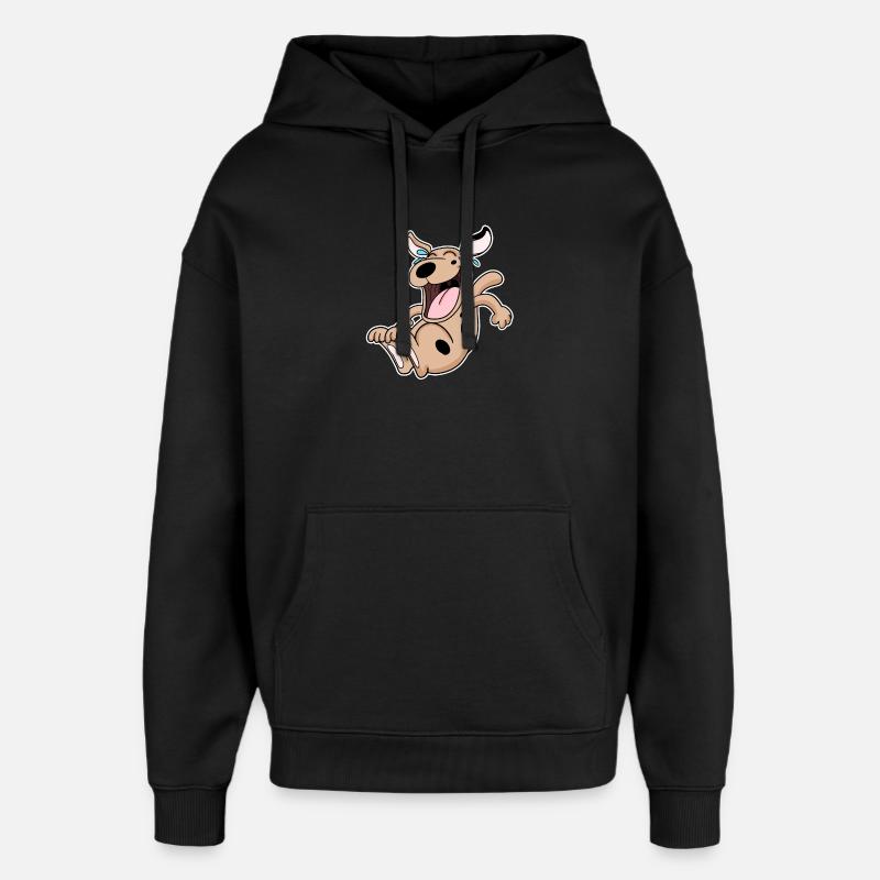 Chien qui rit - Sweat à capuche unisexe Stanley/Stella Oversized - noir