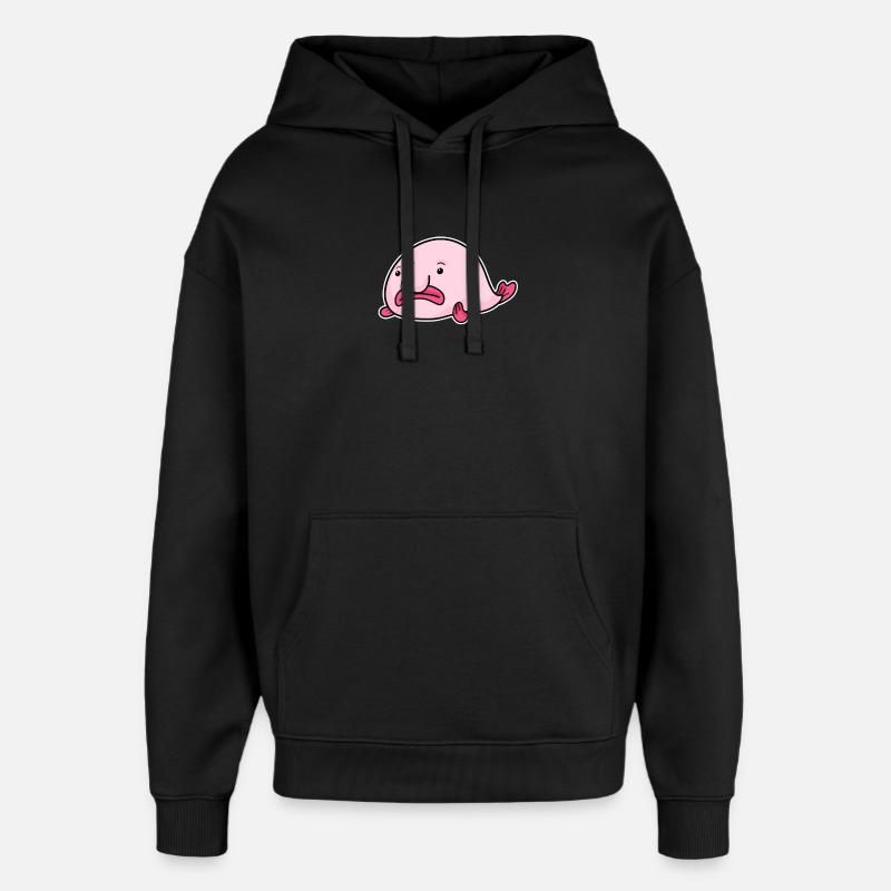 Blob Fish Fish Motif Drôle - Sweat à capuche unisexe Stanley/Stella Oversized - noir