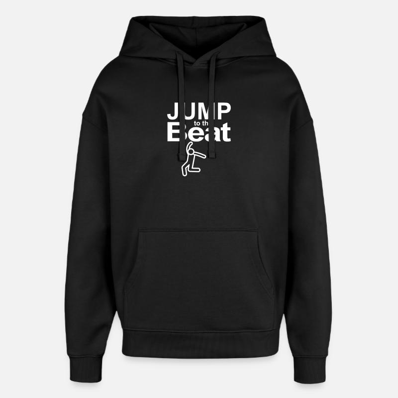 Sautez au rythme - Sweat à capuche unisexe Stanley/Stella Oversized - noir