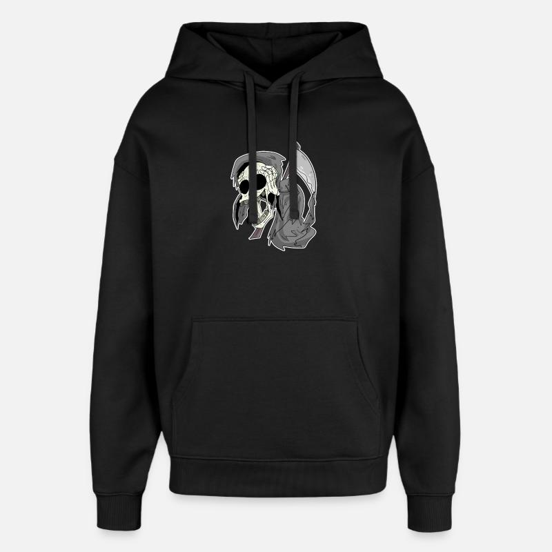 Grim Reaper rit drôle rire - Sweat à capuche unisexe Stanley/Stella Oversized - noir