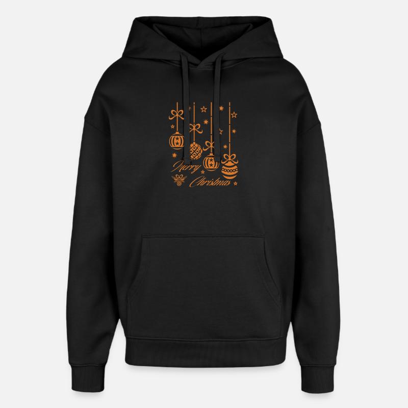JOYEUX NOËL BOULES DE NOËL - Sweat à capuche unisexe Stanley/Stella Oversized - noir