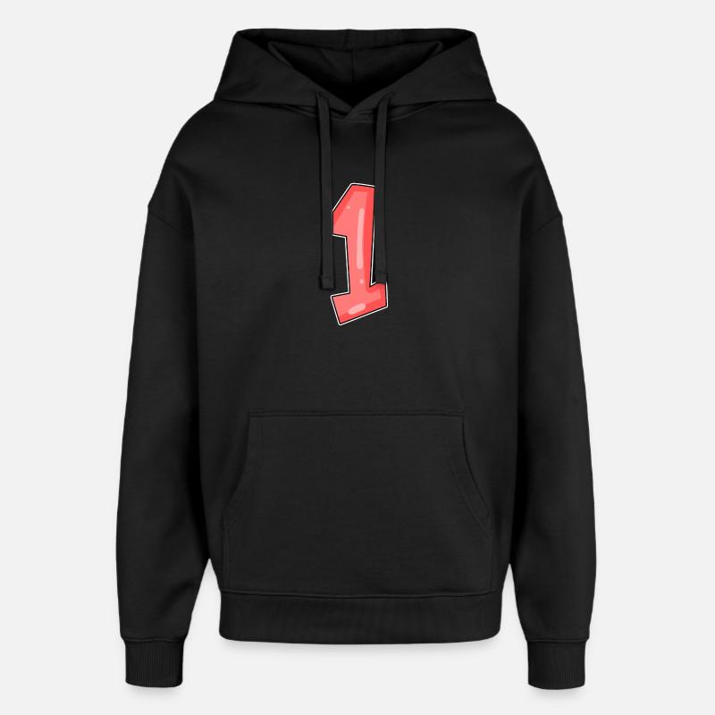 1 rouge - Sweat à capuche unisexe Stanley/Stella Oversized - noir