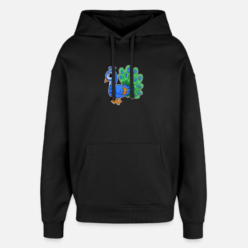 Paon - Sweat à capuche unisexe Stanley/Stella Oversized - noir