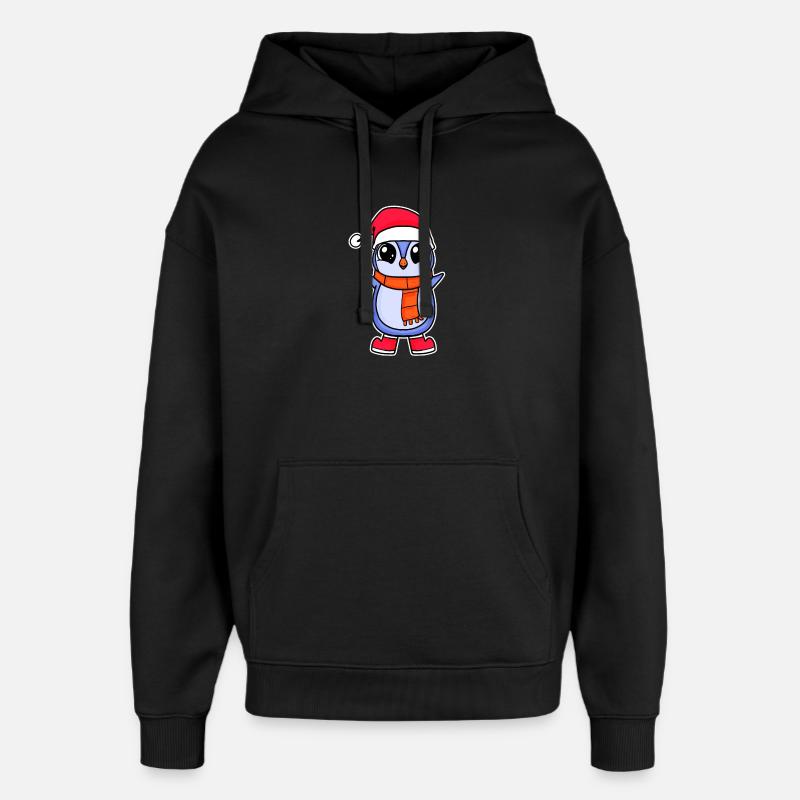 Pingouin Noël - Sweat à capuche unisexe Stanley/Stella Oversized - noir