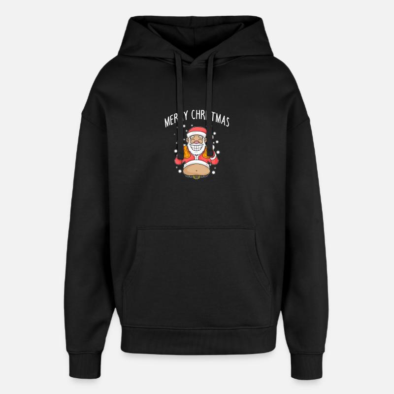 Weihnachtsmann Weihnachten Bier - Oversized Unisex Hoodie von Stanley/Stella - Schwarz