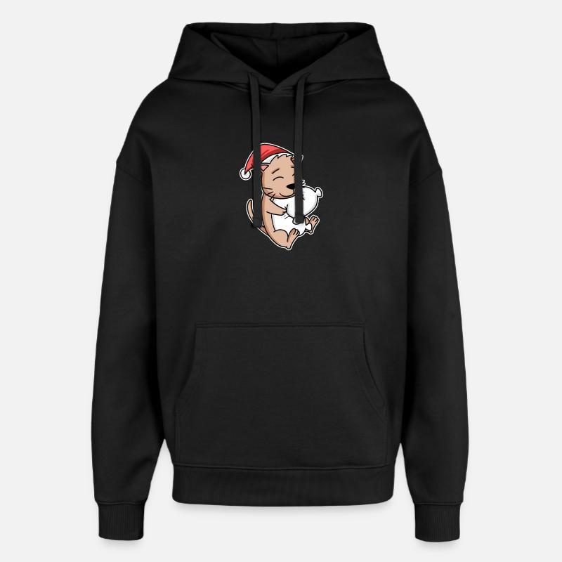 Katze - Oversized Unisex Hoodie von Stanley/Stella - Schwarz