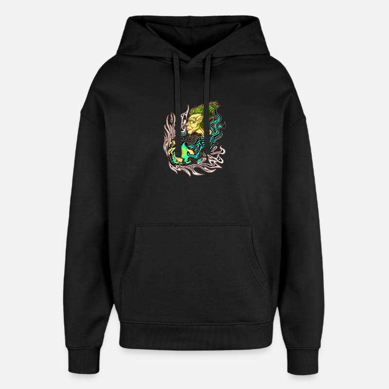 Magie Blanche - Sweat à capuche unisexe Stanley/Stella Oversized - noir