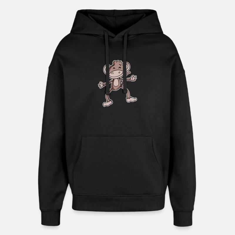 Singe - Sweat à capuche unisexe Stanley/Stella Oversized - noir