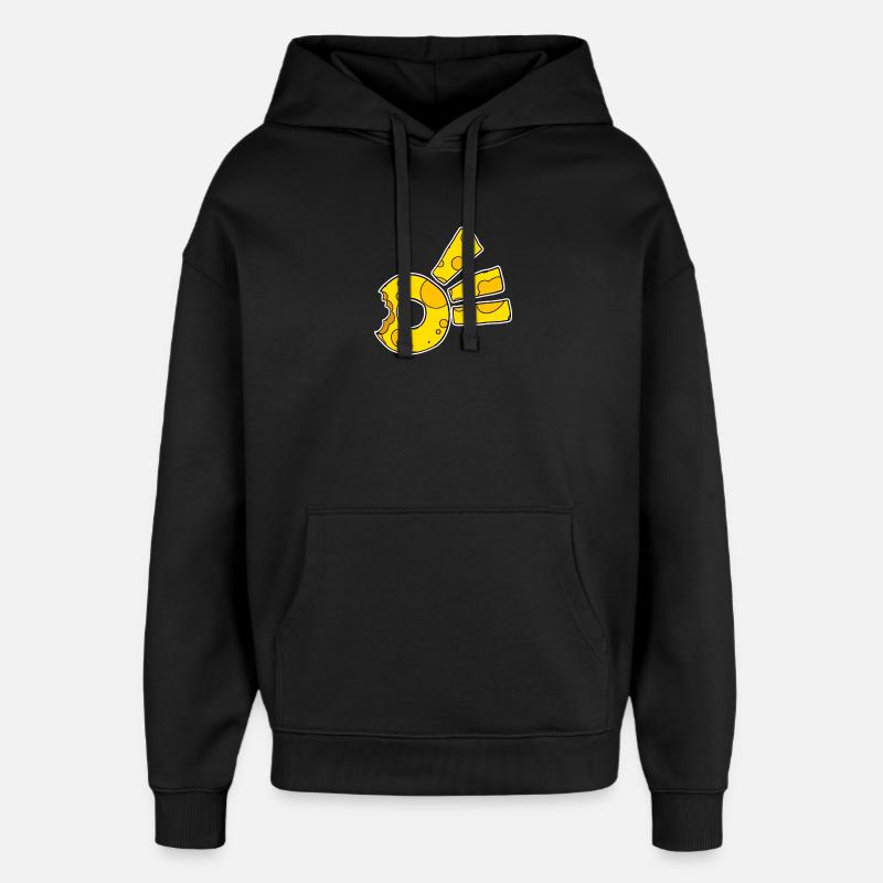 Cheese Comet Symbol - Oversized Unisex Hoodie by Stanley/Stella - black