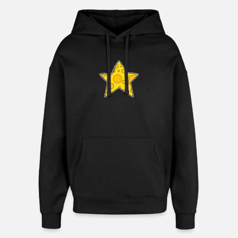 Étoile du fromage - Sweat à capuche unisexe Stanley/Stella Oversized - noir