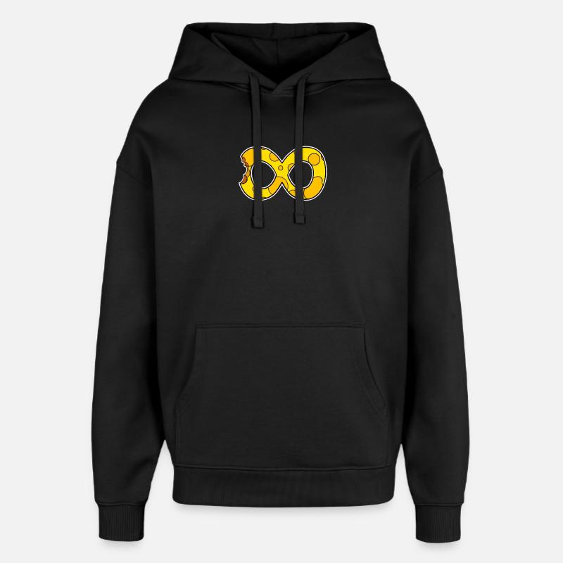 Cheese Infinite Smbol - Oversized Unisex Hoodie by Stanley/Stella - black