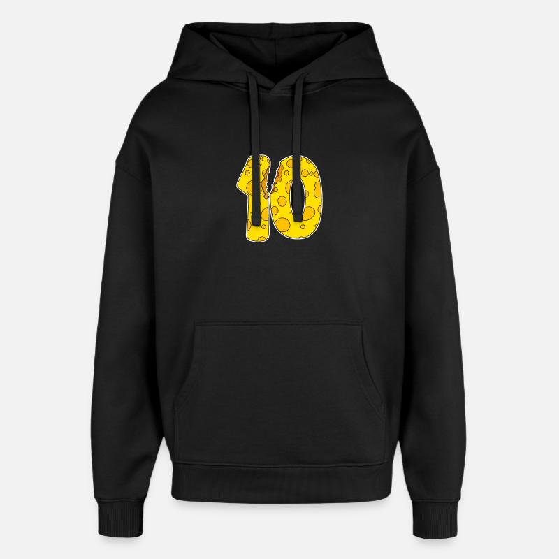 10 ans de Funny Cheese - Sweat à capuche unisexe Stanley/Stella Oversized - noir