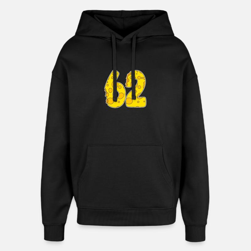 62 ans de Lustig Käse - Sweat à capuche unisexe Stanley/Stella Oversized - noir