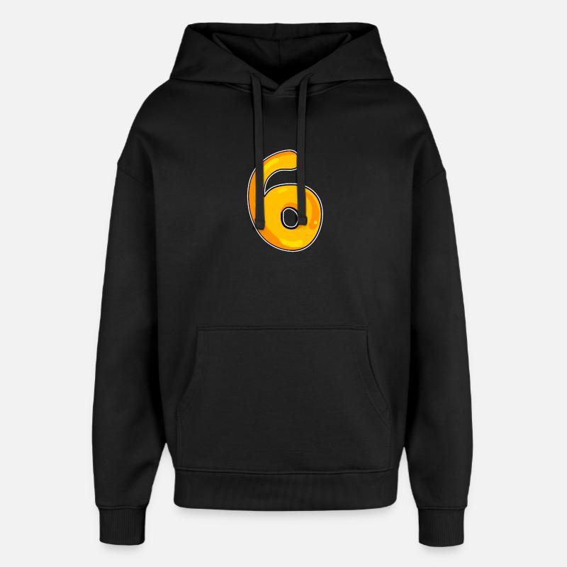 Numéro 6 Numéro - Sweat à capuche unisexe Stanley/Stella Oversized - noir