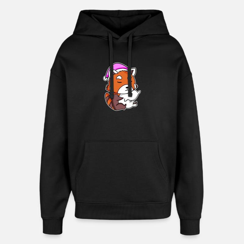 Petit panda de l’Ouest - Sweat à capuche unisexe Stanley/Stella Oversized - noir