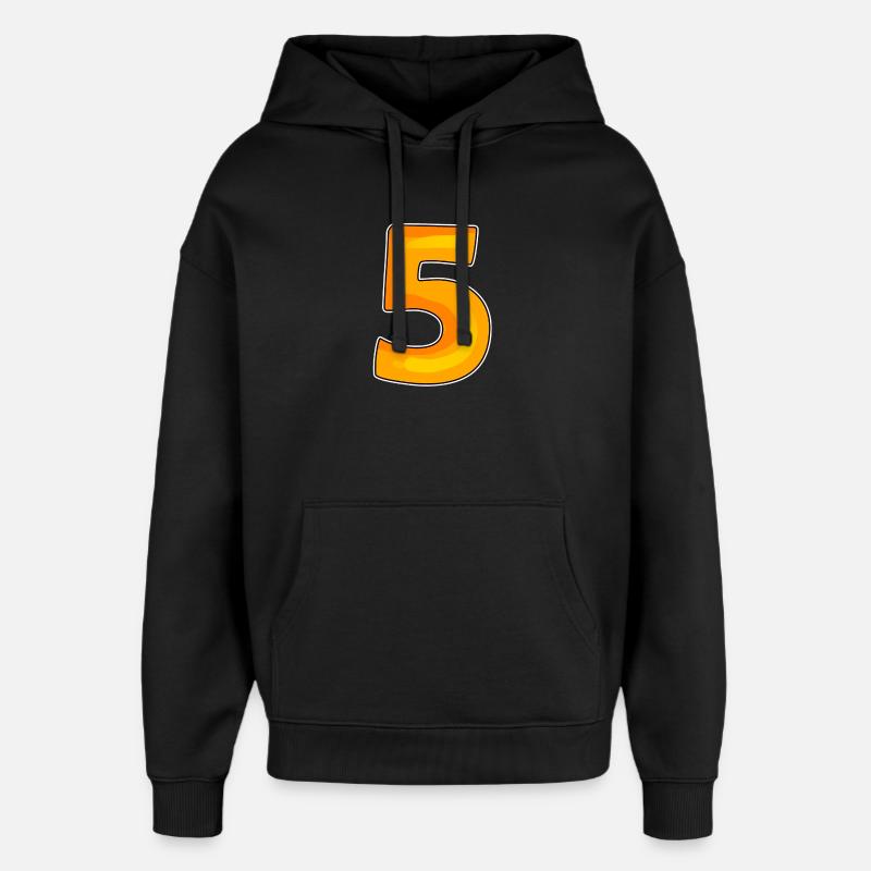 Numéro 5 Numéro - Sweat à capuche unisexe Stanley/Stella Oversized - noir