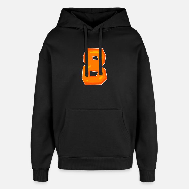 Numéro 8 Numéro Huit Motif - Sweat à capuche unisexe Stanley/Stella Oversized - noir