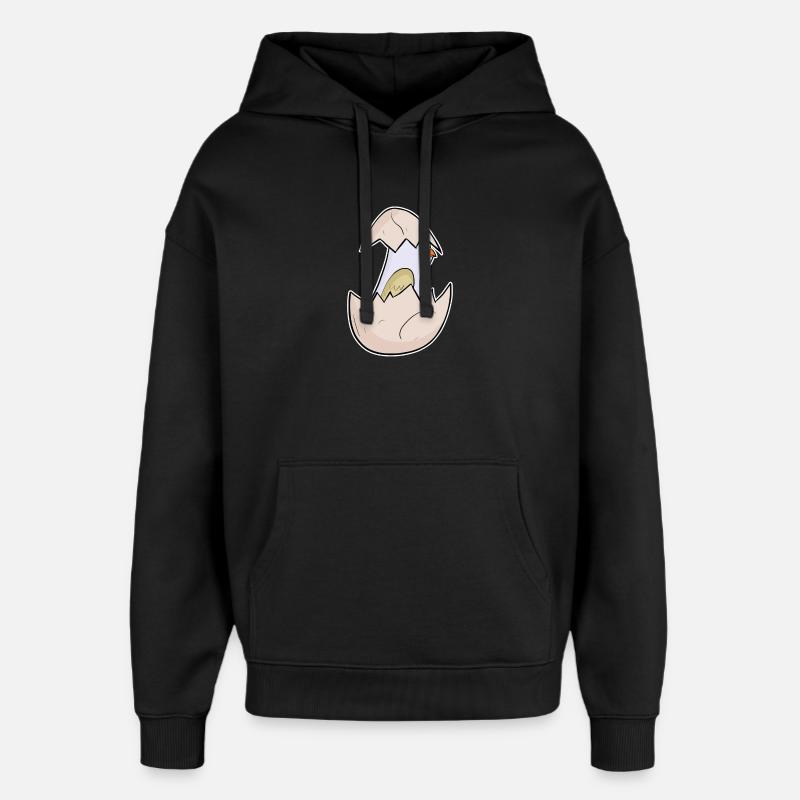 Bébé oiseau colombe motif enfant - Sweat à capuche unisexe Stanley/Stella Oversized - noir