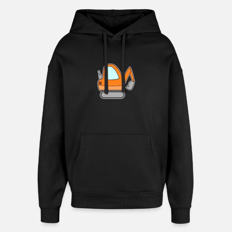 Bagger Baustelle Baggerfahrer - Oversized Unisex Hoodie von Stanley/Stella - Schwarz