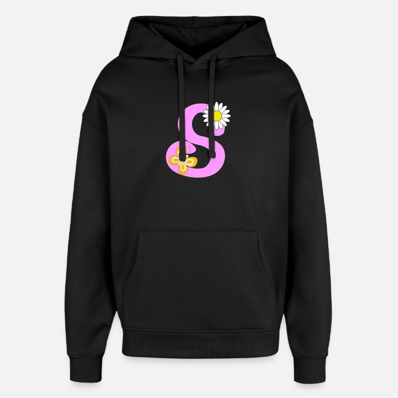 S Buchstabe - Oversized Unisex Hoodie von Stanley/Stella - Schwarz