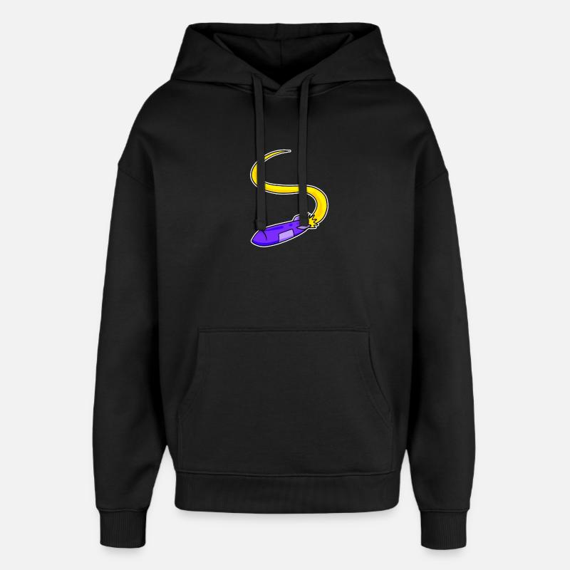 Motif fusée - Sweat à capuche unisexe Stanley/Stella Oversized - noir